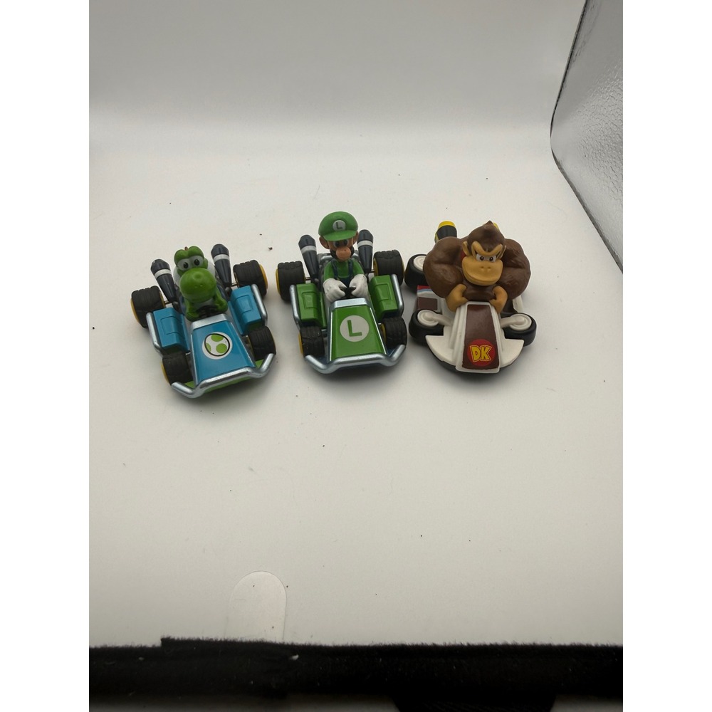 Nintendo Mario Kart 8 Pull Back Racers Set Luigi Yoshi Donkey Kong Figures